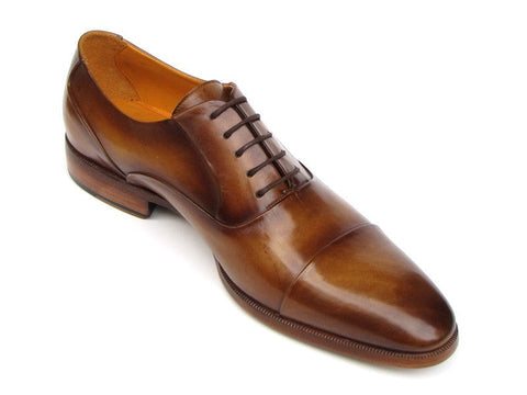 Paul Parkman Men's Captoe Oxfords Brown Leather (ID#074-CML)