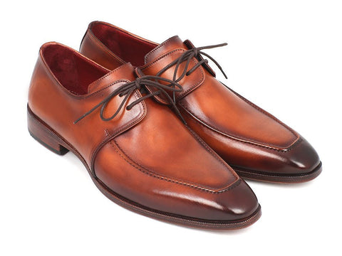 Paul Parkman Brown Leather Apron Derby Shoes For Men (ID#33SX92)