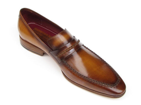 Paul Parkman Men's Loafer Brown Leather Shoes (ID#068-CML)