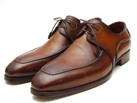 Paul Parkman Men's Brown Derby Dress Shoes For Men (ID#SU12LF)