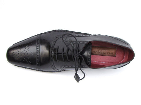 Paul Parkman Men's Captoe Oxfords Black Shoes (ID#5032-BLK)