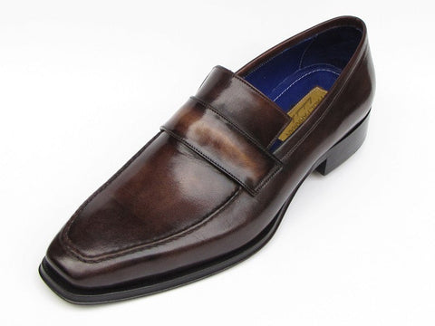 Paul Parkman Men's Loafer Bronze Hand Painted Shoes (ID#012-BRNZ)