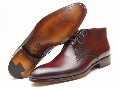 Paul Parkman Men's Chukka Boots Brown & Bordeaux (ID#CK43E8)