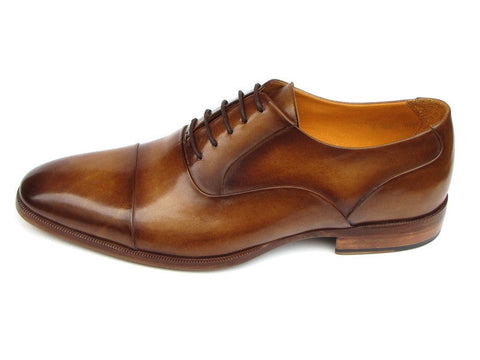 Paul Parkman Men's Captoe Oxfords Brown Leather (ID#074-CML)