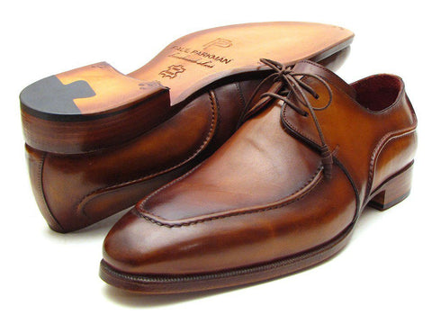 Paul Parkman Men's Brown Derby Dress Shoes For Men (ID#SU12LF)