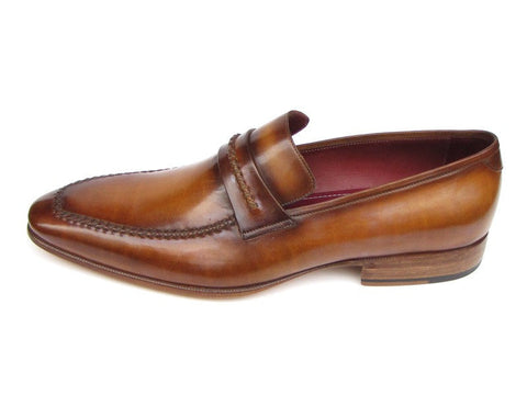 Paul Parkman Men's Loafer Brown Leather Shoes (ID#068-CML)