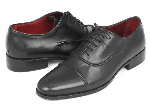 Paul Parkman Men's Captoe Oxfords Black (ID#077-BLK)