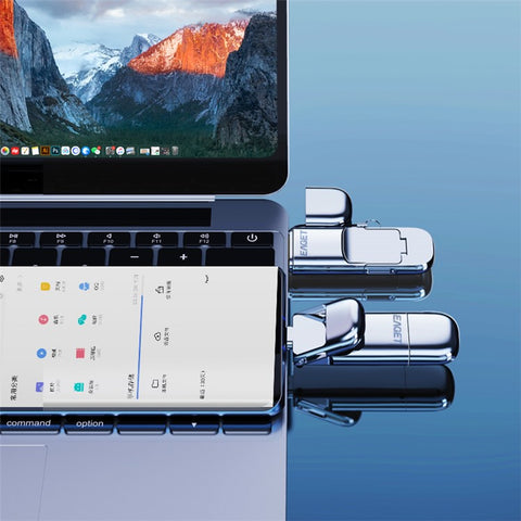 EAGET SU10 USB3.1 Type-C Dual Port 512GB U Disk Zinc Alloy Solid State USB Flash Drive Encryption Memory Stick