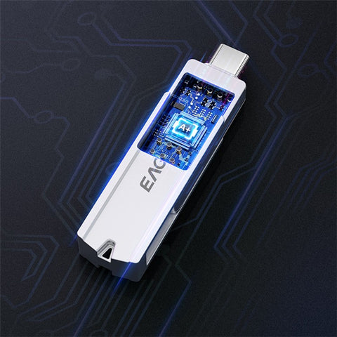 EAGET CF22 128GB Zinc Alloy Memory Stick for Type-C Phone Tablet Laptop Type C+USB 3.0 Flash Drive