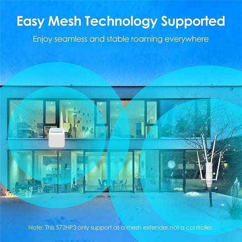 WAVLINK WS-WN572HP3-A Outdoor WiFi Extender AC1200 Dual Band Weatherproof Wireless Router with PoE, Giga Ports