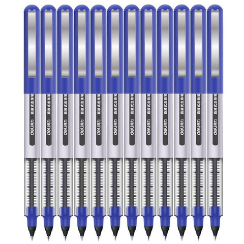 DELI S656 12-Pack Roller Ball Pens 0.5mm Liquid Ink Writing Pen for Students