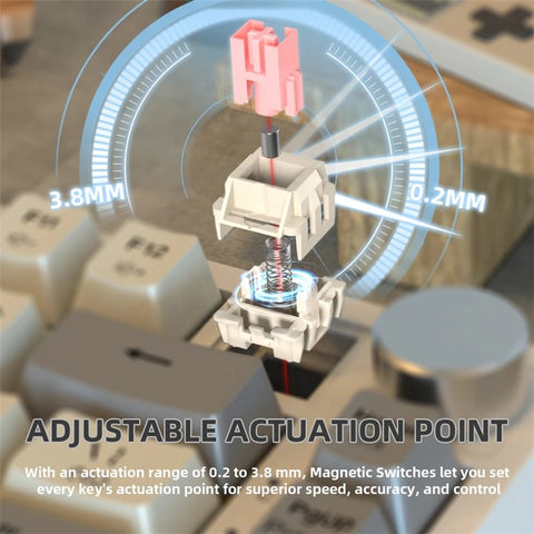 ATTACK SHARK K85 Type-C Wired Mechanical Keyboard Wired 82 Keys Magnetic Switch RGB Gaming Keyboard