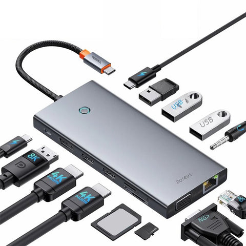 BASEUS Portaljoy Series Type-C to 13-Port Hub Aluminum Alloy Laptop Tablet Docking Station