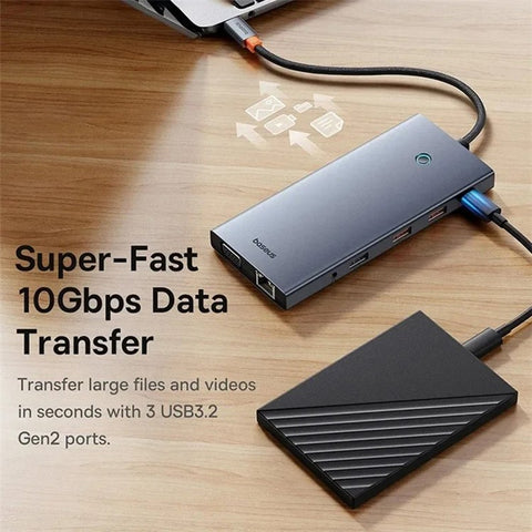 BASEUS Portaljoy Series Type-C to 13-Port Hub Aluminum Alloy Laptop Tablet Docking Station