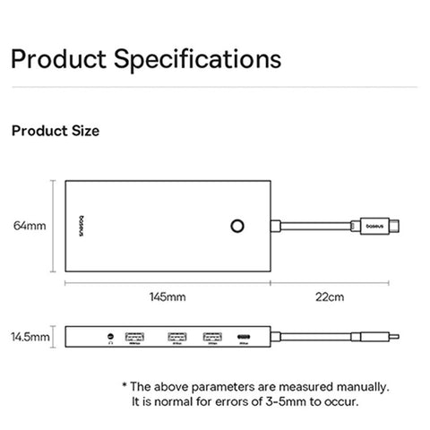 BASEUS Portaljoy Series Type-C to 13-Port Hub Aluminum Alloy Laptop Tablet Docking Station