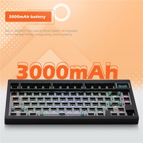GMK81 RGB Backlight Hot Swappable Wireless+USB-C Wired+Bluetooth-compatible Mechanical Keyboard Kit