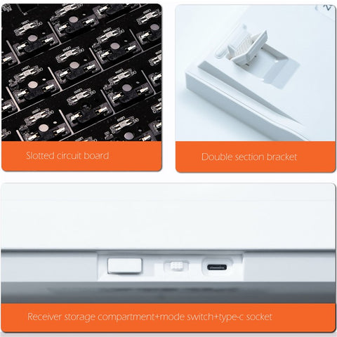 GMK81 RGB Backlight Hot Swappable Wireless+USB-C Wired+Bluetooth-compatible Mechanical Keyboard Kit