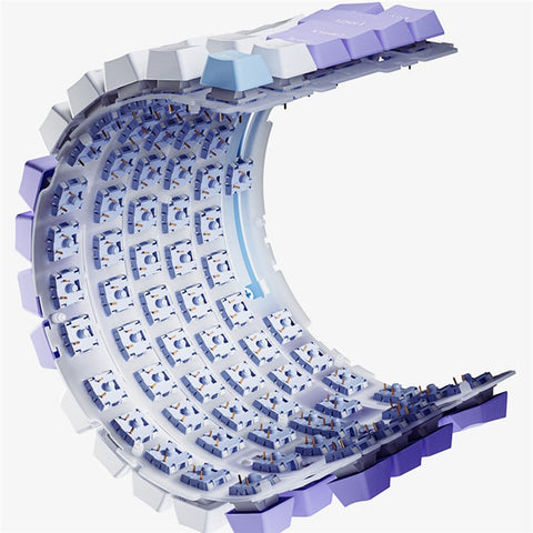 AJAZZ AK820pro Wireless Mechanical Keyboard Bluetooth-compatible Tri-Mode with Flying Fish Switches 81 Keys RGB Backlit Keyboard