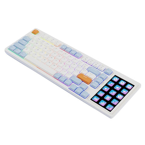 AJAZZ AKP815 81 Keys Low Profile Mechanical Keyboard with 4.95 Inch LCD Color Screen RGB Light Wired Keyboard