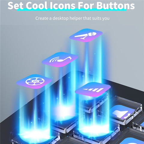 AJAZZ AKP153E Desktop Assistant Console Panel Custom Programming Intelligent Display Mini Keyboard