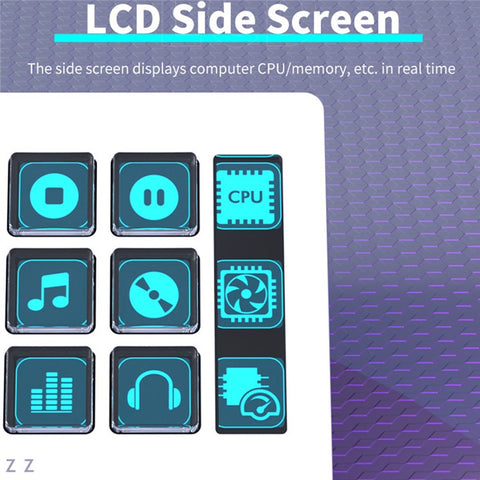 AJAZZ AKP153E Desktop Assistant Console Panel Custom Programming Intelligent Display Mini Keyboard