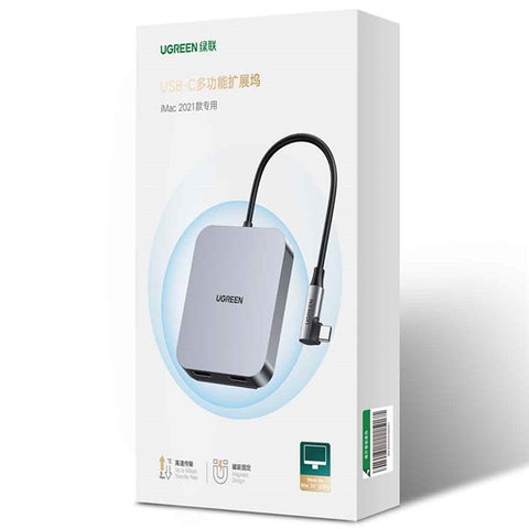 UGREEN 60377 5-in-1 USB-C to USB 3.0 HUB Magnetic Absorption Deconcentrator Card Reader for iMac/MacBook/iPad/PCs