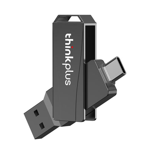 LENOVO THINKPLUS MU252 128GB for iPhone 15 Series USB A + C 3.1 U-Disk Memory Stick High Speed Rotating Data Transfer Flash Drive