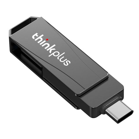 LENOVO THINKPLUS MU252 128GB for iPhone 15 Series USB A + C 3.1 U-Disk Memory Stick High Speed Rotating Data Transfer Flash Drive