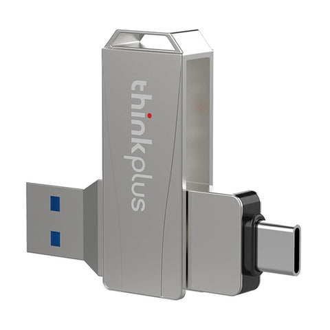 LENOVO THINKPLUS MU252 128GB for iPhone 15 Series USB A + C 3.1 U-Disk Memory Stick High Speed Rotating Data Transfer Flash Drive