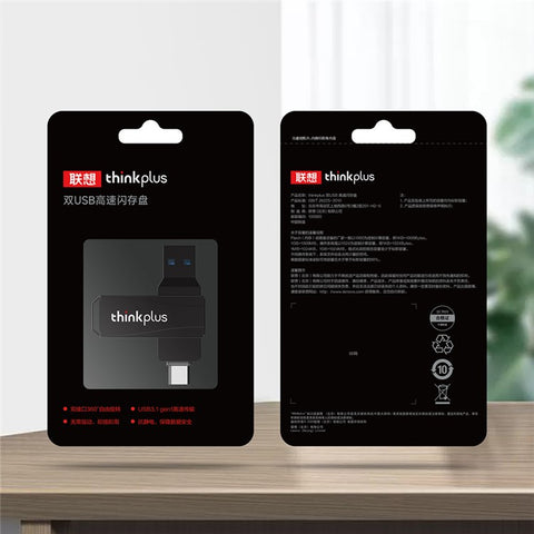 LENOVO Thinkplus MU252 256GB for iPhone 15 Series USB / Type-C Rotating Memory Stick USB-C 3.1 Flash Drive