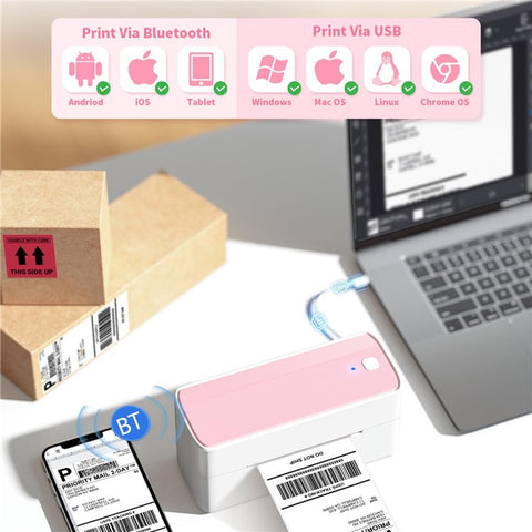 PHOMEMO PM241-BT 203DPI Inkless Thermal Printer Bluetooth-compatible Label Printer