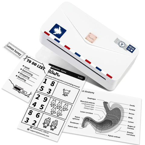 PHOMEMO M04AS Mini Bluetooth-compatible Thermal Printer Wireless Inkless Photo Label Notes Printer