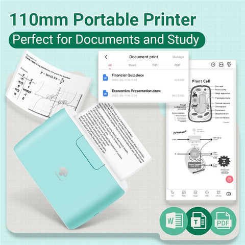 PHOMEMO M04S Mini Bluetooth-compatible Inkless Thermal Printer Wireless Photos Labels Notes Printer