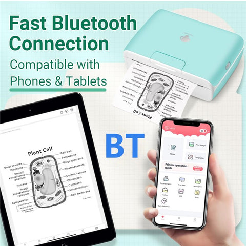 PHOMEMO M04S Mini Bluetooth-compatible Inkless Thermal Printer Wireless Photos Labels Notes Printer