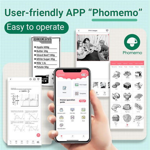 PHOMEMO M04S Mini Bluetooth-compatible Inkless Thermal Printer Wireless Photos Labels Notes Printer