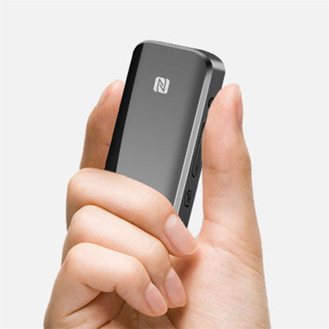 T40 Bluetooth-compatible 5.0 Receiver Push Back Clip Wireless Receiving and Transmitting 2-in-1 Car Adapter for Audio Listening to Music Hands-free Calling