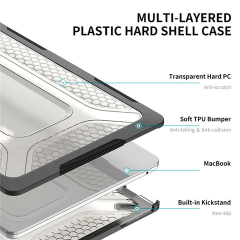 ENKAY HAT PRINCE for MacBook Air 13 inch (2026) A3449 / (2025) A3240 / (2024) A3113 / (2022) A2681 (EU) Laptop Case with TPU Keyboard Film