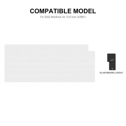 ENKAY HAT PRINCE for MacBook Air 13 inch (2026) A3449 / (2025) A3240 / (2024) A3113 / (2022) A2681 (EU) Laptop Case with TPU Keyboard Film