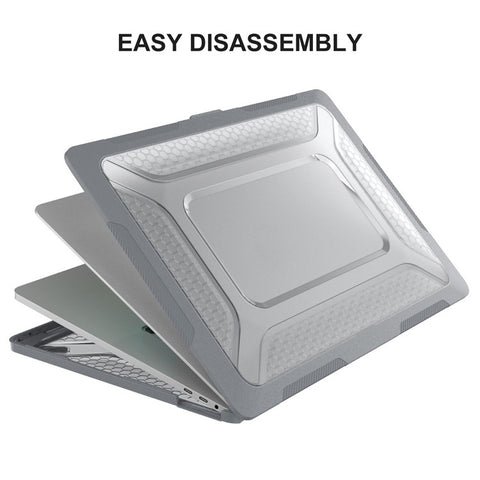 ENKAY HAT PRINCE for MacBook Pro 16 inch (2019) A2141 (EU Version) Hard PC Shock-Absorbing Cover Kickstand Protective Laptop Case Shell with TPU Keyboard Film + Anti-Dust Plugs