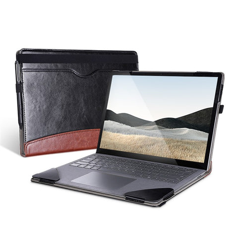 For Microsoft Surface Laptop 1 / 2 / 3 / 4 13.5-inch PU Leather Case Magnetic Closure Carrying Bag Anti-Scratch Portable Laptop Protector with Pen Holder