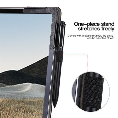 For Microsoft Surface Laptop 1 / 2 / 3 / 4 13.5-inch PU Leather Case Magnetic Closure Carrying Bag Anti-Scratch Portable Laptop Protector with Pen Holder
