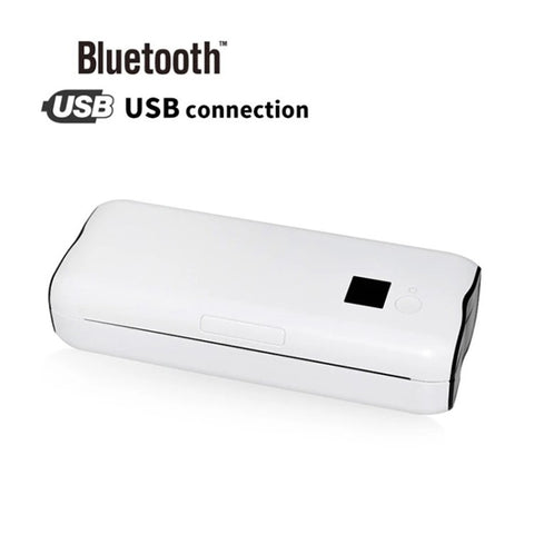 A4 Mini Phone Bluetooth-compatible USB Connection Inkless Printer Rechargeable ABS Thermal Photo Printer with 50 Print Papers