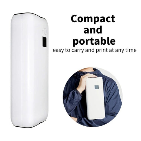 A4 Mini Phone Bluetooth-compatible USB Connection Inkless Printer Rechargeable ABS Thermal Photo Printer with 50 Print Papers
