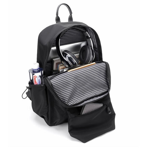 1828 Student Bookbag Men's Polyester Travel Shoulders Bag Backpack 14-Inch Laptop Bag Daypack