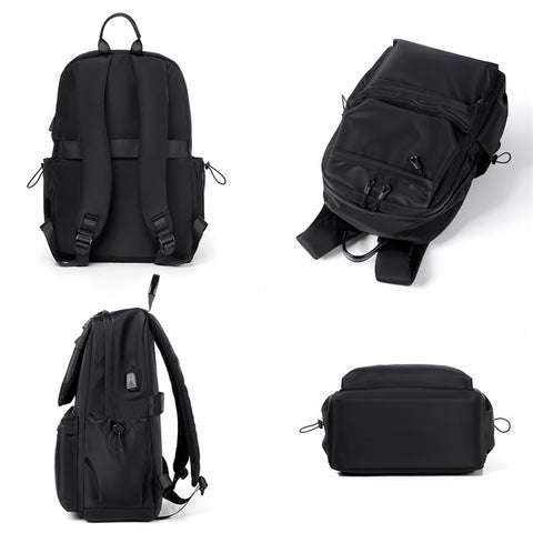 1828 Student Bookbag Men's Polyester Travel Shoulders Bag Backpack 14-Inch Laptop Bag Daypack