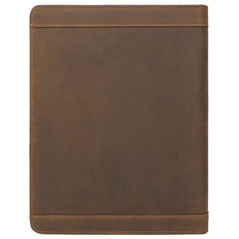 A0014 11-inch Tablet Sleeve Pouch Retro First Layer Cowhide Tablet Zipper Protective Bag