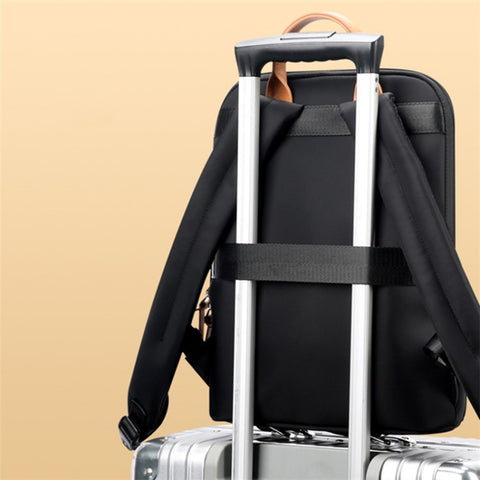 BOPAI 14-inch Laptop Waterproof Backpack Nylon Polyester Business Commute Notebook Shoulder Bag