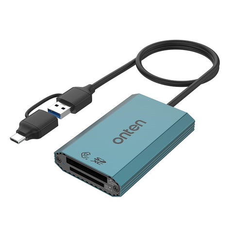 ONTEN OTN-P2 USB-C / USB3.0 UHS2 Dual Card Reader Cfexpress Type-B SDXC High-Speed Data Transfer Adapter