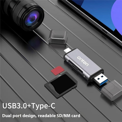 ONTEN CR531N Type-C / USB Memory Card Reader NM / SD Card High Speed Data Transfer Adapter