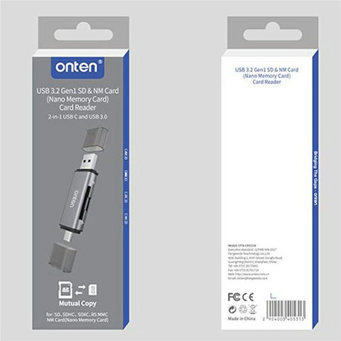 ONTEN CR531N Type-C / USB Memory Card Reader NM / SD Card High Speed Data Transfer Adapter